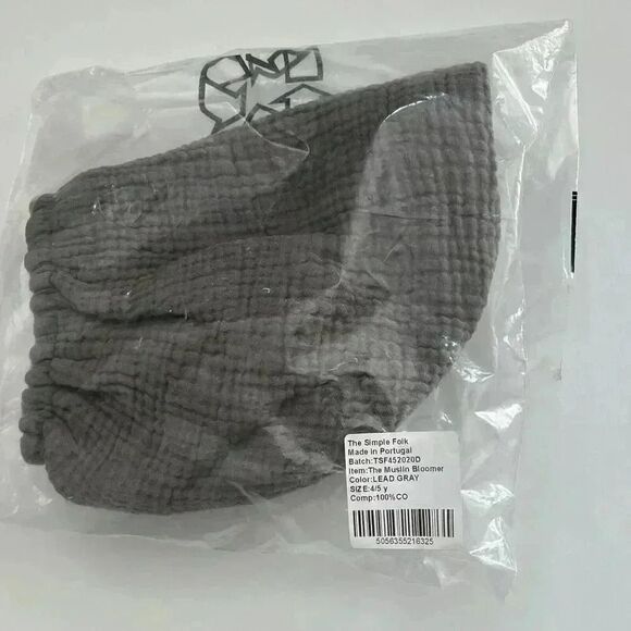 NWT The Simple Folk Muslin Bloomer Lead Gray 4/5 y - Picture 4 of 7